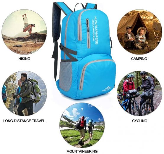 Crenze 35L Lightweight Foldable Backpack Travel Hiking Daypack, Men Women Durable Handy Waterproof Rucksack for Camping Mountaineering Walking Cycling Climbing - Image 4