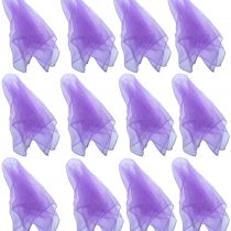 Hoerev Small Pack of 12 (approx. 40cm x 40cm) Juggling(dance) Scarves,Small Floaty Scarves For Small People,Single Colours