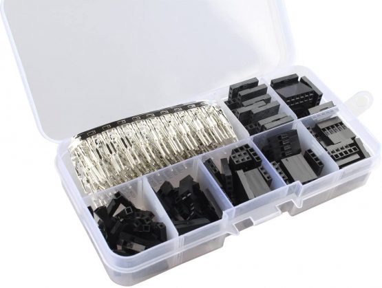HALJIA 2.54mm Dupont Wire Jumper Pin Header Connectors M/F Crimp Pins Kit (310Pcs) - Image 2