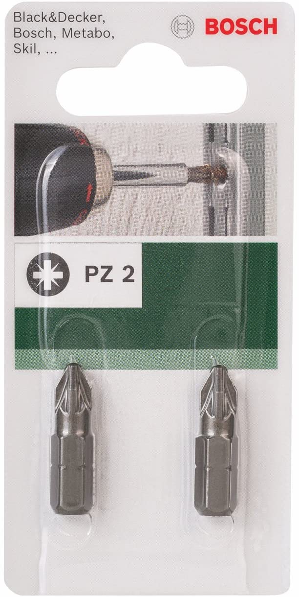 Bosch 2609255923 25mm Pozidriv Screwdriver Bit in Standard Quality PZ2 (2 Pieces) - Image 2