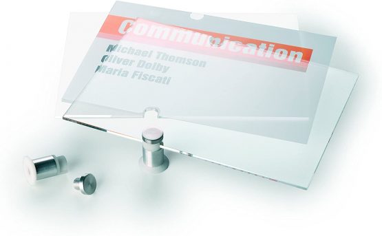 Durable Crystal Information Sign 105 x 105 mm | Door and Wall Sign | Includes Fittings | Ideal for Offices, Hotels, Public Buildings, etc. - Image 2