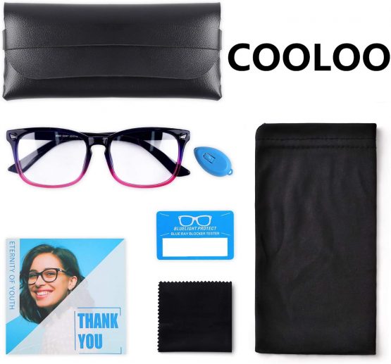 COOLOO Blue Light Blocking Glasses for Anti Headache and Eyes Strain Super Light Weight Computer Gaming Glasses Fashion Accessories，Unisex for Women and Men - Image 4