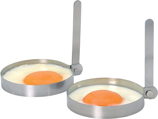 KitchenCraft KCEGGRINGS Egg Rings for Frying, Stainless Steel, 8.5 cm, Set of 2, Silver