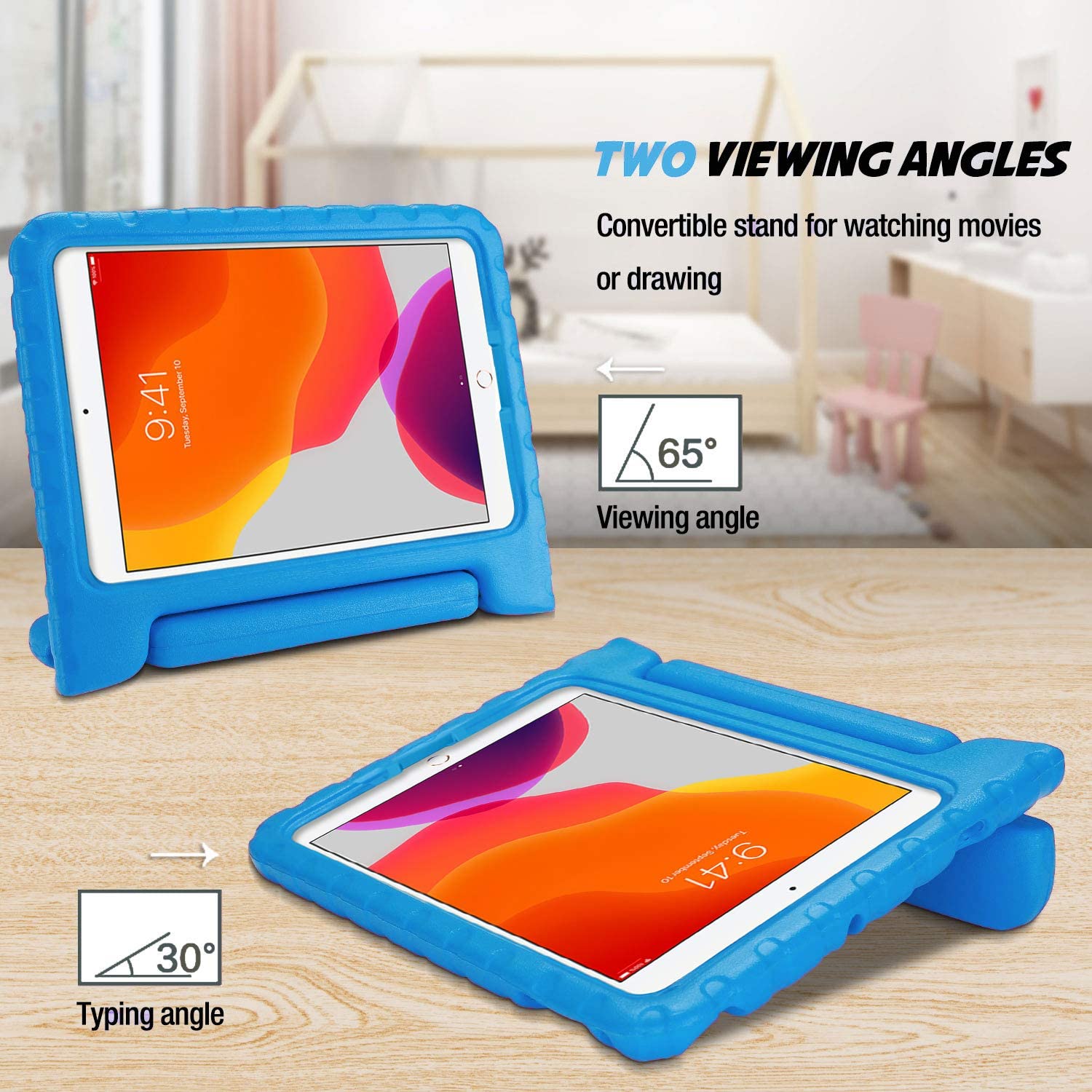 ProCase Kids Case for iPad 10.2 Inch 2021 2020 2019 (7th 8th 9th Generation) / iPad Pro 10.5/ iPad Air 3 - Image 4