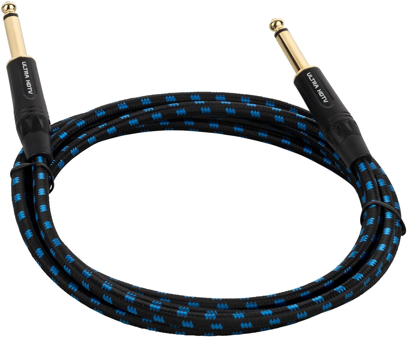 Ultra HDTV Guitar Instrument Cable, 0.5m Premium Nylon Braided 6.3mm Jack Cable for Amp Keyboard, Electric Guitar, Bass - Image 3