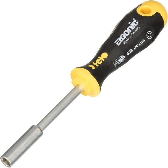 Felo 0715753711 1/4" Ergonomic Bit Holder Screwdriver with Length 4"