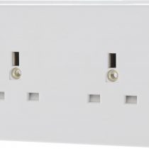 BG Electrical 822CON-01 Double Switched Converter Power Socket, White Moulded, 13 Amp
