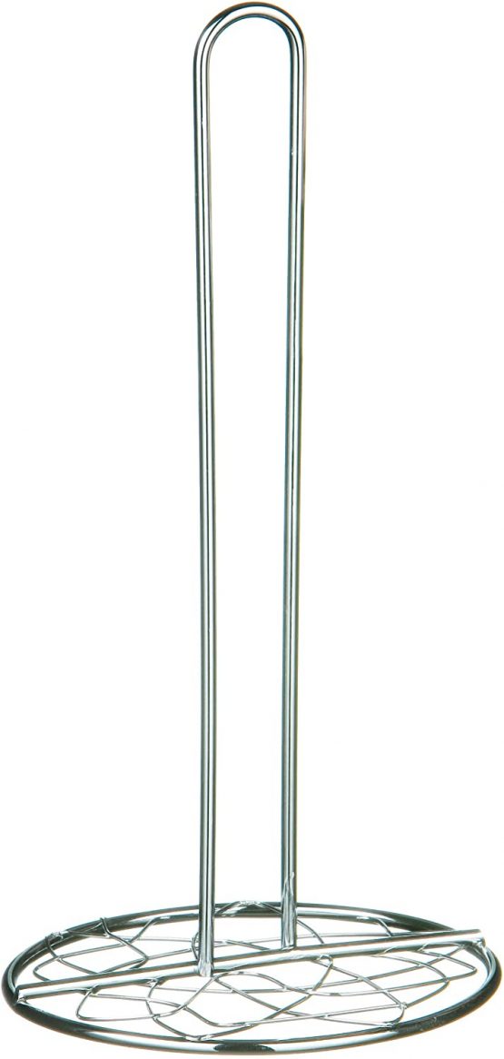 Premier Housewares 509626 Geo Kitchen Roll Holder - Chrome, H29 x W15 x D15cm