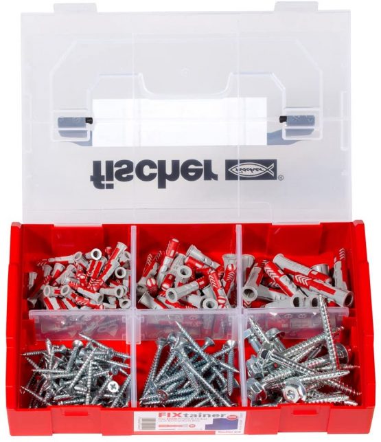 fischer 535969 DUOPOWER Wallplug, Red/Gray, Set of 210 Pieces - Image 2