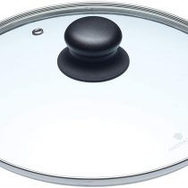 KitchenCraft MasterClass Glass Saucepan Lid Designed to fit most 24 cm Saucepans and Frying Pans, 24 cm (9.5 Inch)