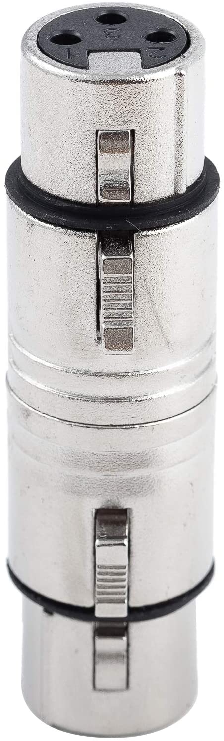 Ancable XLR 3 Pin Female to 3 Pin Female Adapter, 2-Pack Gender Changer, Mic Barrel Extension, Silver, 2 Pack - Image 4