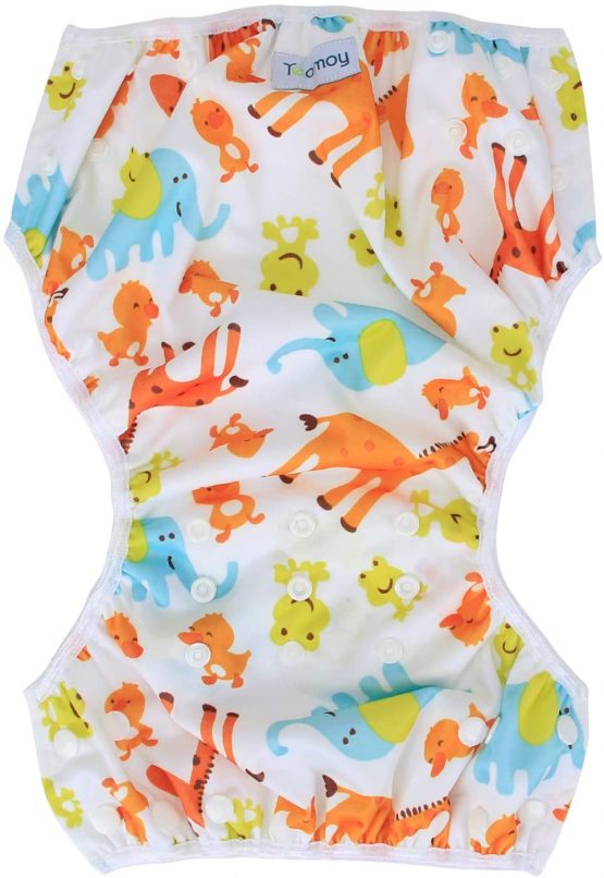 Teamoy Reusable Swim Nappy(2 Packs) for Baby Boys& Girls, Comfortable, Washable and Adjustable, Ideal for Swimming Lessons/Holiday, Polar Bear + Animal - Image 2