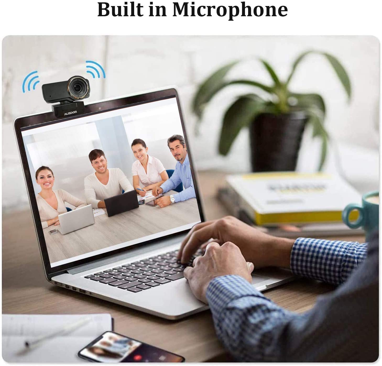AUSDOM AW635 HD 1080p Webcam with Microphone - Image 3