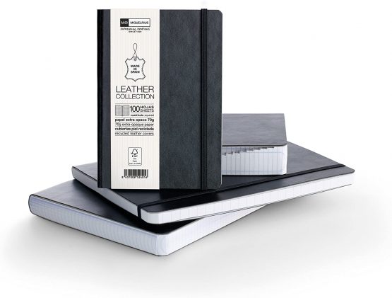 Basicos Mr 10405 – Flexible Skin Notebook 4th 100 Sheets Plain with Rubber, Black - Image 3