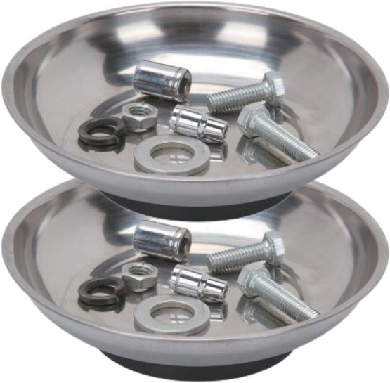 GADLANE Magnetic Dish For Parts Tray - Bowl Stainless Steel Heavy Duty Non-Marking Base Nut & Bolt Sockets Screws Tools Holder 150mm (PACK OF 2) - Image 2