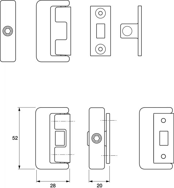 Yale V-8K101-4-WE Window Latches Multi Pack, Pack of 4, White Finish - Image 4