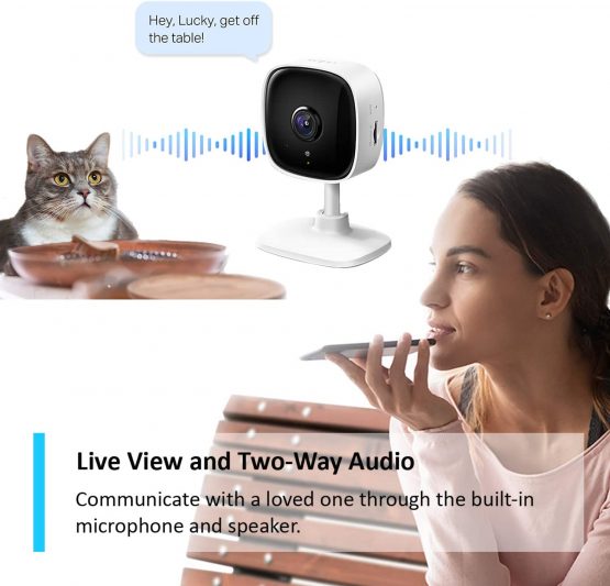 TP-Link Tapo Mini Smart Security Camera, Indoor CCTV, Works with Alexa & Google Home, No Hub Required, 1080p, 2-Way Audio, Night Vision, SD Storage, Device Sharing (Tapo C100) - Image 4
