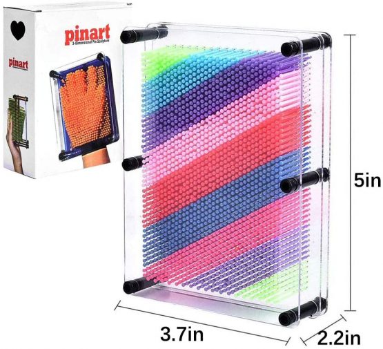 Allucky 3D Art Sculpture, Novelty Plastic Pin Hand Mold Art Board and Creative Thinking Toy Clone Toy for Home and Office Desktop (Colorful) - Image 4