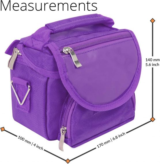 2dsxl XL, DS Lite DSI XL 2ds 3ds 3ds XL Orzly Carry Case with additional pockets for DS Mains charger. Designed to fit all handhelds from Nintendo to offer protection and style - Purple - Image 4