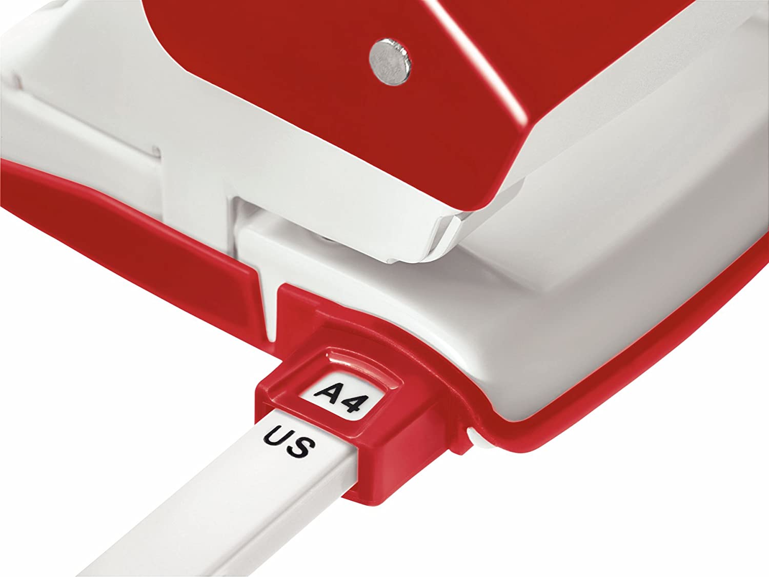 Leitz Hole Punch, 30 Sheets, Guide Bar with Format Markings, Metal, NeXXt Range, 50080025 Red
