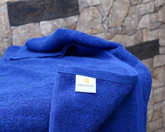 Bath Towels Set of 2, 600gsm Egyptian Cotton Towel Set, 75 X 145 cm, Hotel Quality (Blue) - Image 4