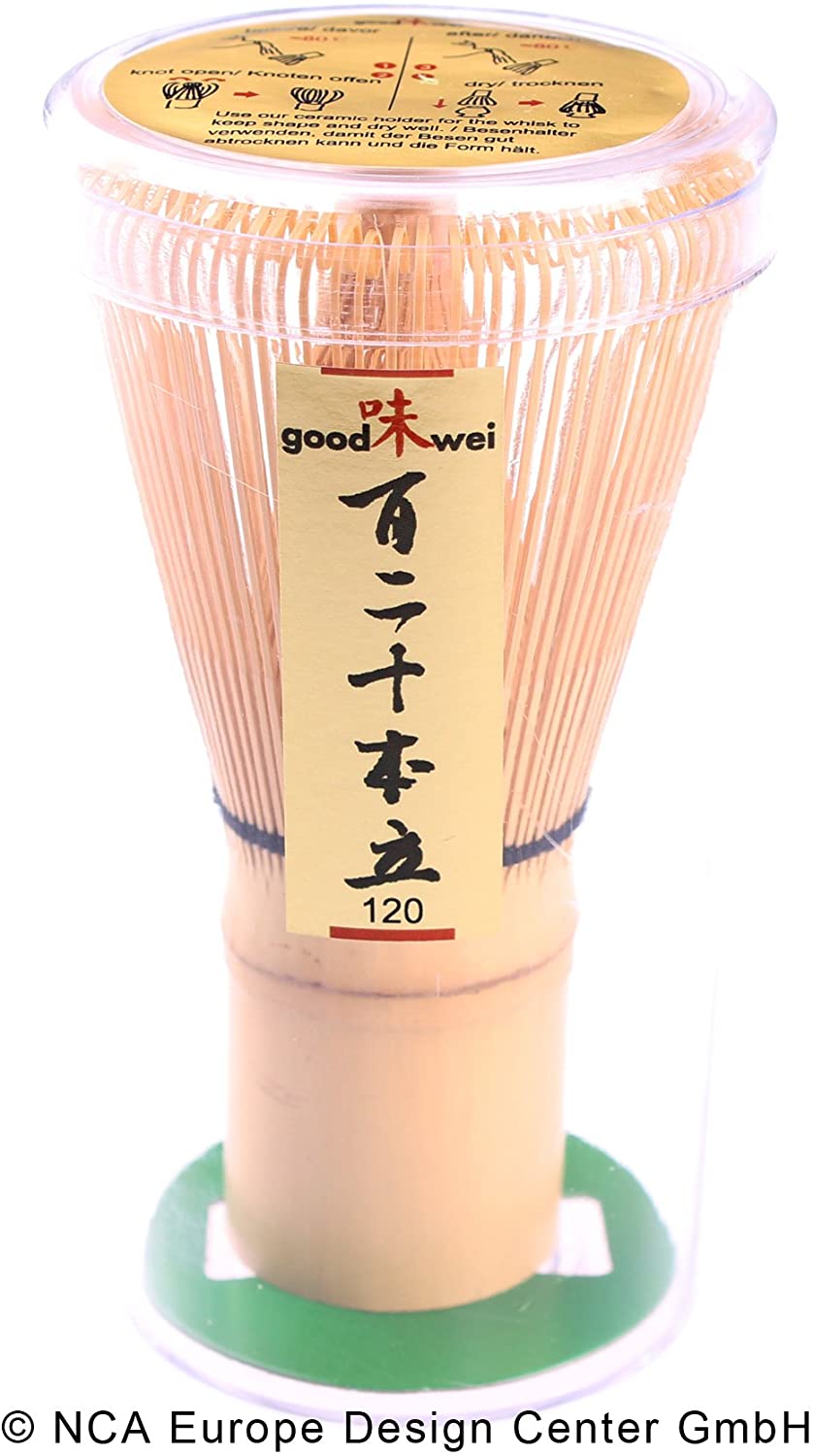 Goodwei Matcha Set including Matcha Whisk, Spoon and Ceramic Matcha Bowl with Whisk Holder in Matching Design - Image 3