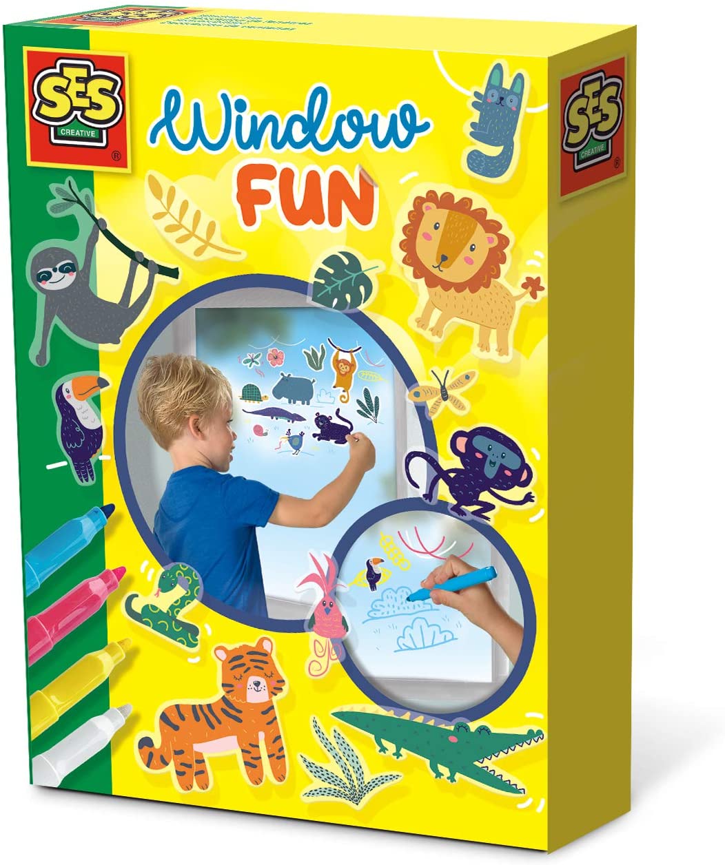 SES Creative 14274 Window Fun-Jungle, Multicolor