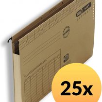 Elba Vertic Ultimate Nude 85449 Suspension File with Open Sides with 2 Flaps Pack of 25 Natural Brown