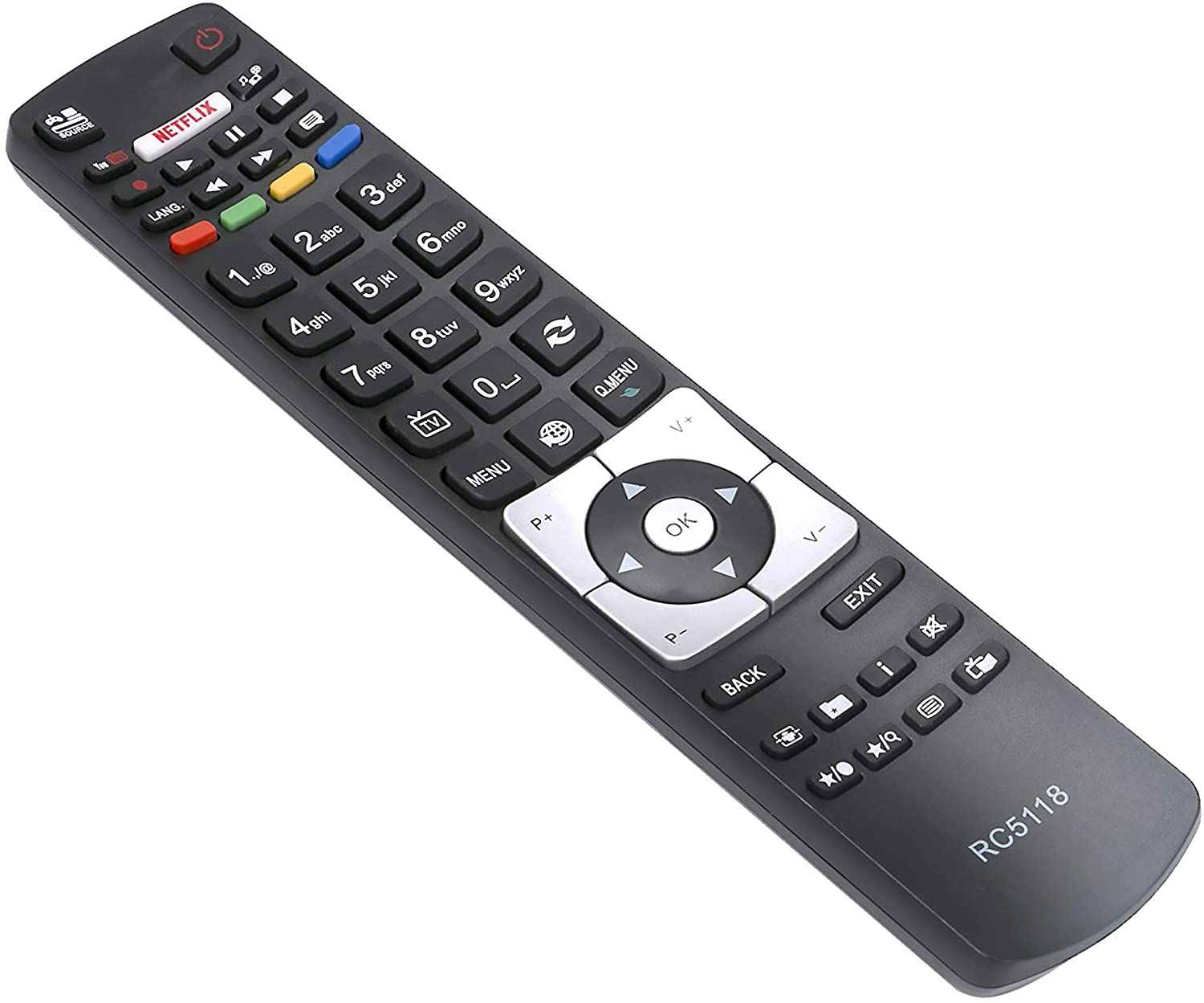 VINABTY RC5118 Remote Control Compatible for Hitachi Digihome Alba Polaroid FINLUX Bush ED3202HD ED4300FHD LCD32880HDF 42HZC663D 40HE1511-B 55HGW69-H 32HB1S66I 42HZC66T3D 40HE1511-W - Image 2