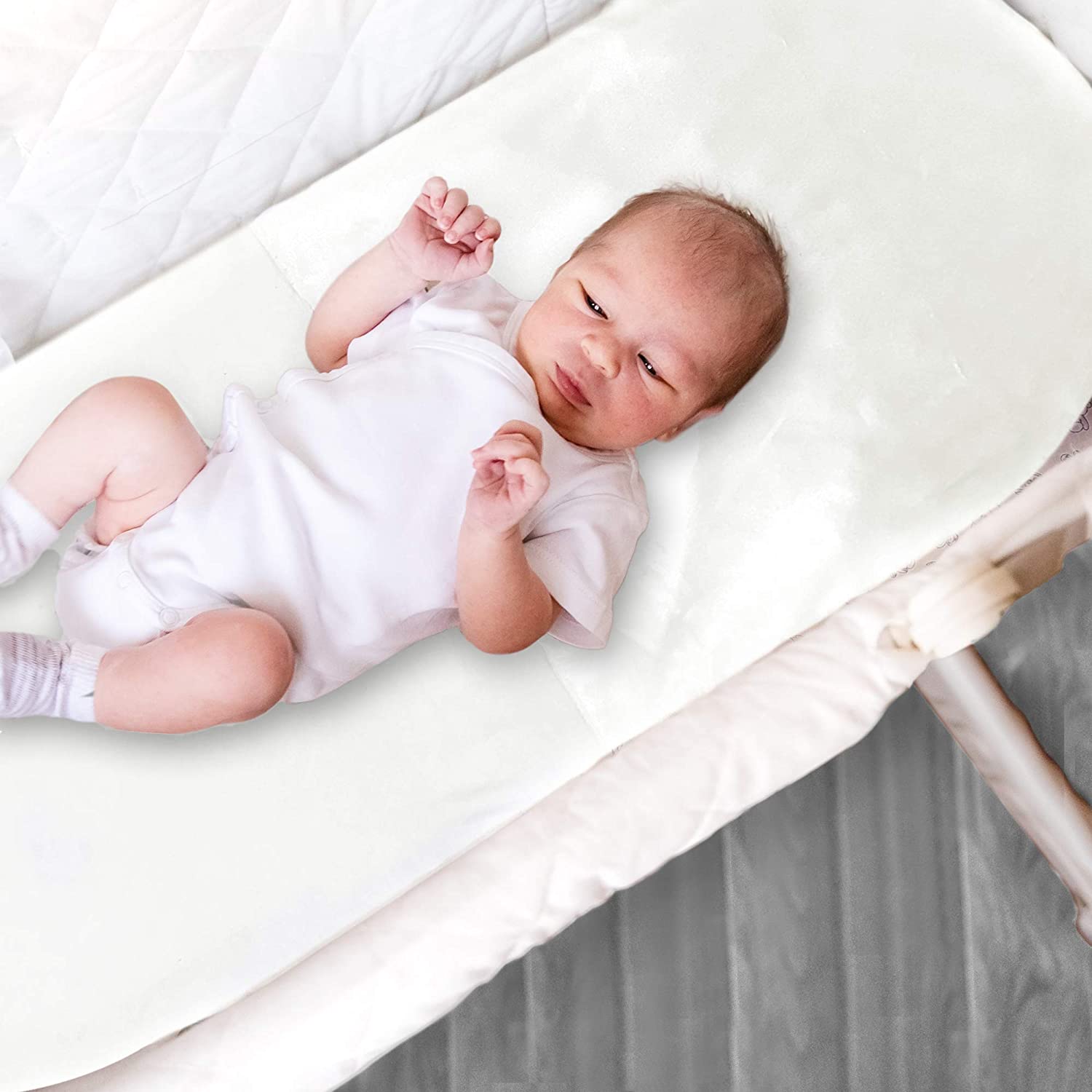 MANE Organic Cotton and SATIN MOSES BASKET Fitted Sheet by TIM & TAM Helps Protect Delicate HAIR & SKIN. SATIN FITTED SHEETS for BALDING KNOTTY DRY HAIR and ECZEMA