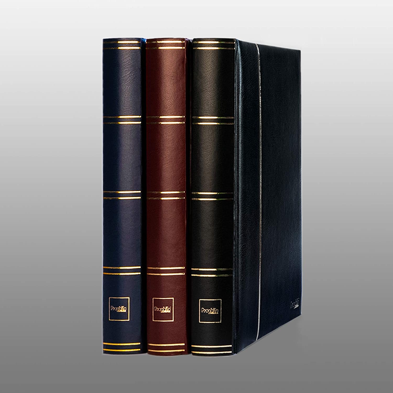 Prophila stamp album (new) 60 white divided sides, padded black cover, 23 x 30,5 cm - Image 3
