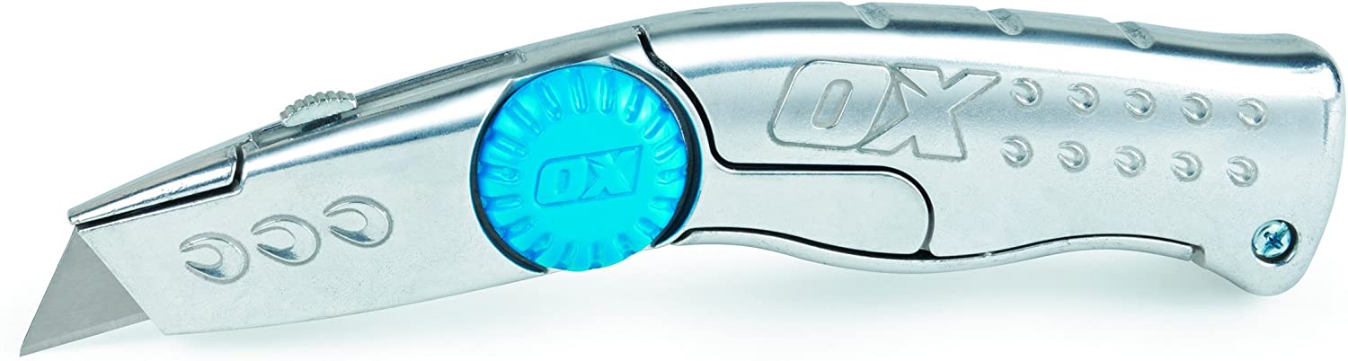 OX Pro Heavy Duty Retractable Knife, Silver