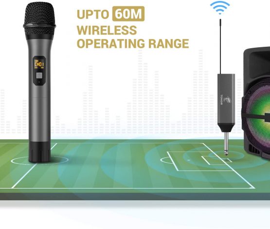 Wireless Microphone, TONOR UHF Dual Cordless Metal Dynamic Mic System with Rechargeable Receiver, for Karaoke Singing, Wedding, DJ, Party, Speech, Church, Class Use, 200ft (TW-630) - Image 3