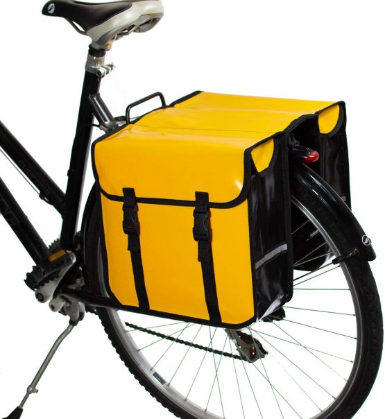 BikyBag Classic CW - Waterproof Bicycle Double Pannier Bag Bicycle Cycle Bike Shopping (Yellow)