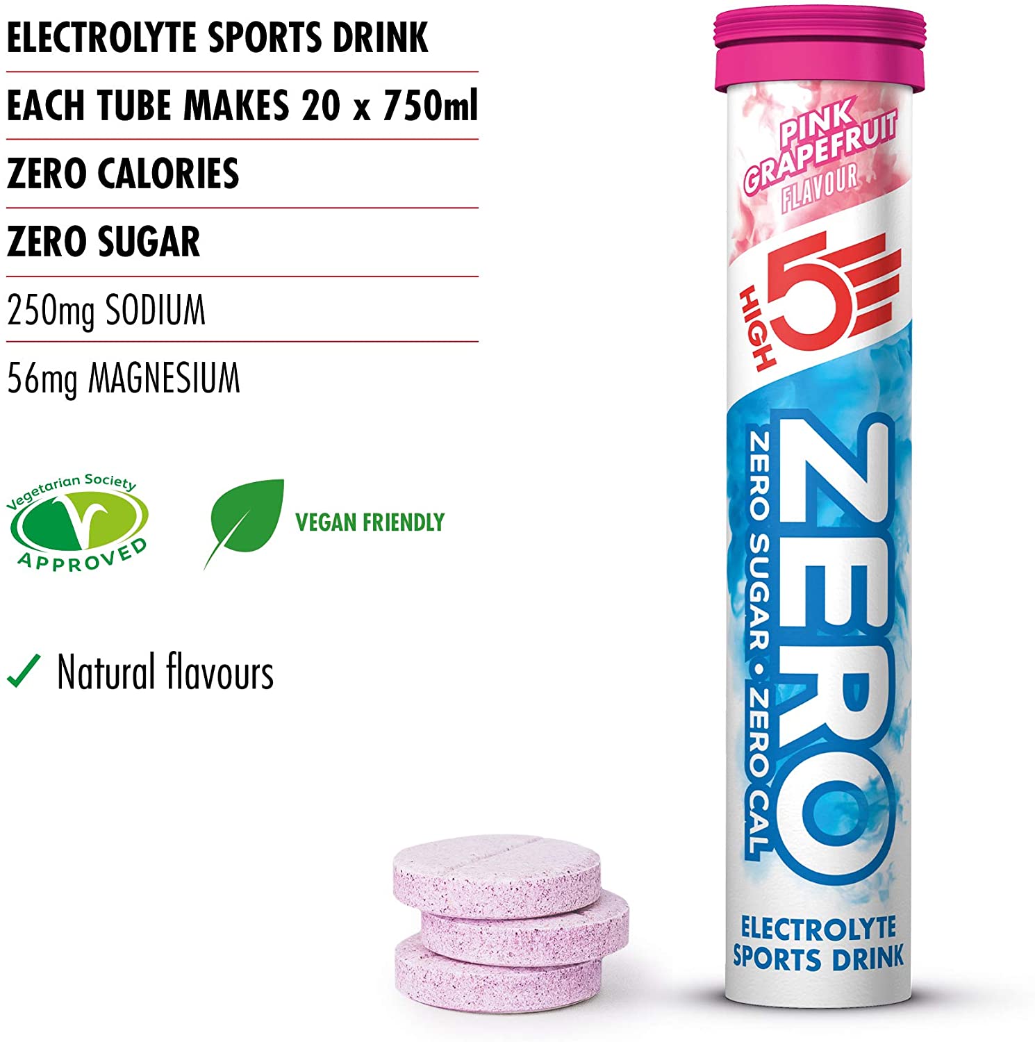 HIGH5 ZERO Electrolyte Tablet, Hydration Tablets Enhanced with Vitamin C, 0 Calories & Sugar Free, Boost Hydration - Image 2