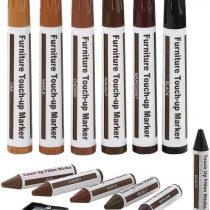 Furniture Repair Kit Wood Markers - Set of 13 - Markers and Wax Sticks with Sharpener Kit, for Stains, Scratches, Wood Floors, Tables, Desks, Carpenters, Bedposts, Touch Ups, and Cover Ups