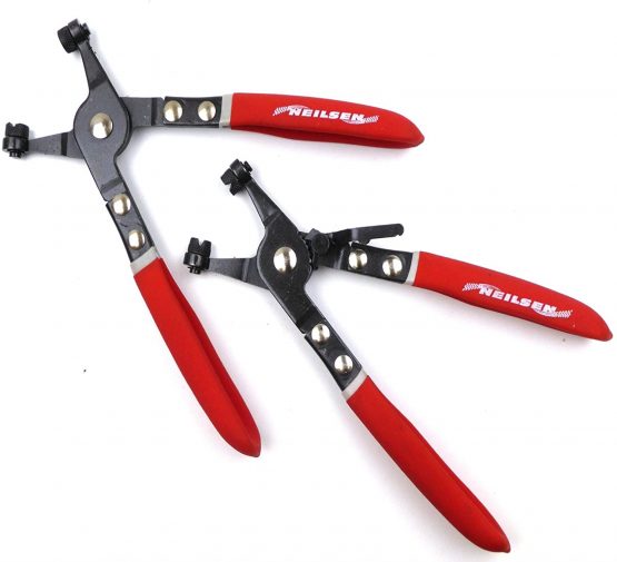 Neilsen CT1060 2 Piece 8-1/2" Hose CLAMP PLIER Set, Red
