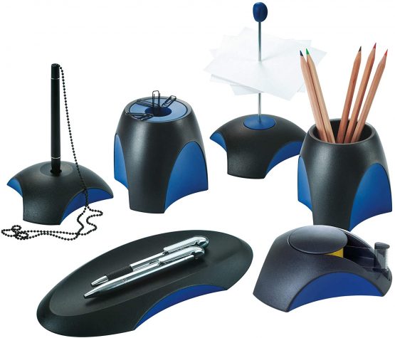 HAN 1751-34, DELTA pen holder. Attractive, elegant and stylish. Premium quality with extra long chain, black-blue - Image 3