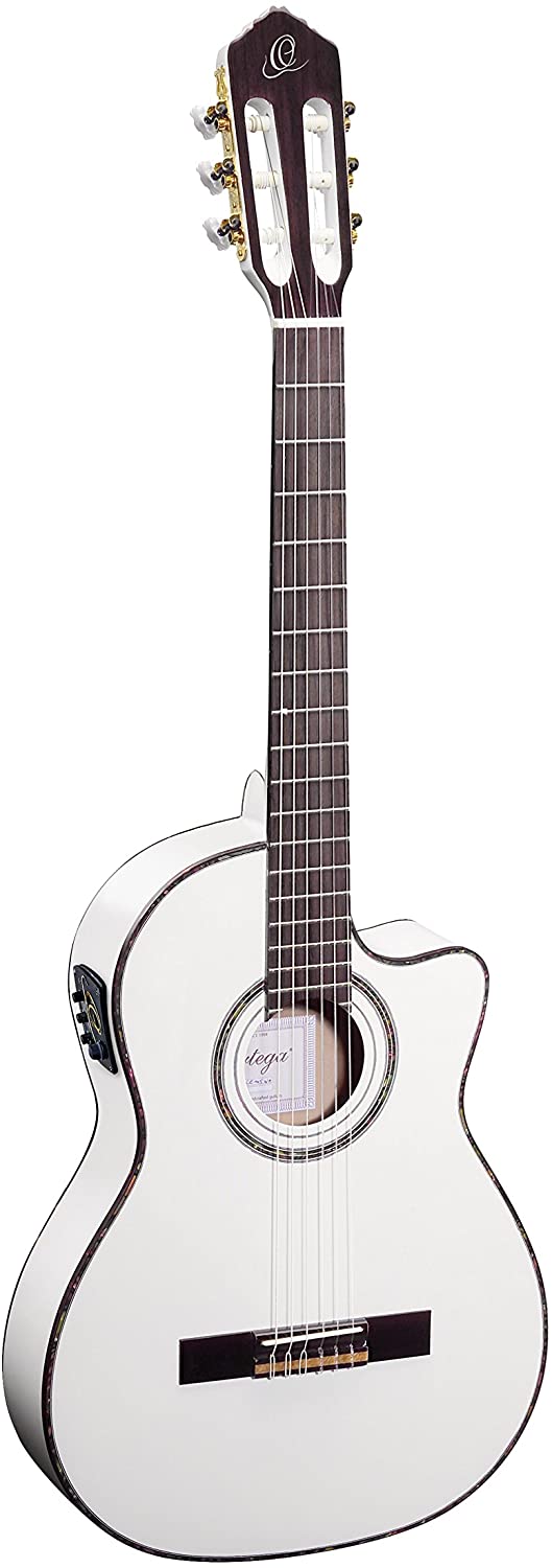 Ortega Guitars Classical Guitar Electro-Acoustic, 4/4, Slim Neck, Thinline Body, Family Series Pro, Including Gig Bag