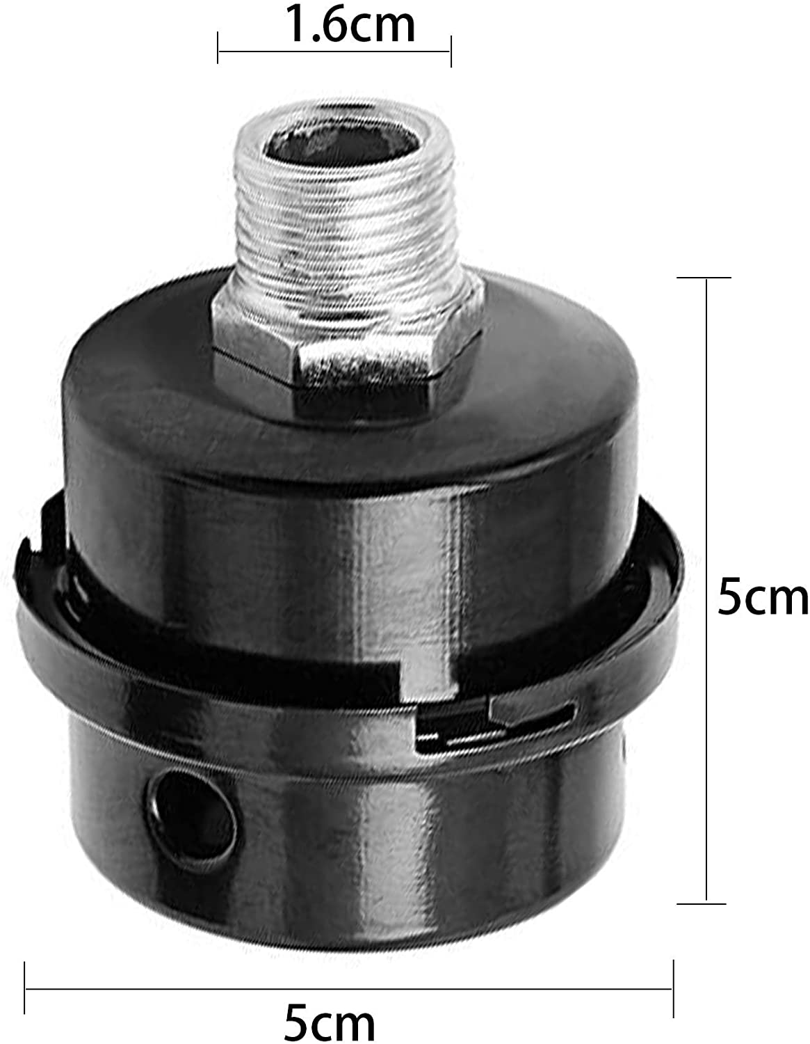 Schneespitze 5 Pcs Thread Air Compressor Muffler Silencer,Replacement Muffler Filter Intake Filter Silencer 3/8" 16mm - Image 2