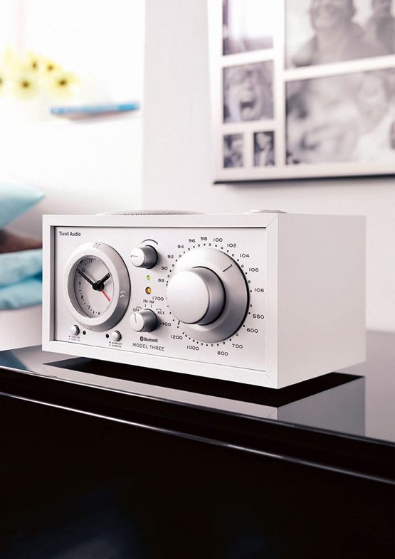 Tivoli Audio Model Three BT - AM/FM Clock Radio with Bluetooth - White/Silver - Image 2