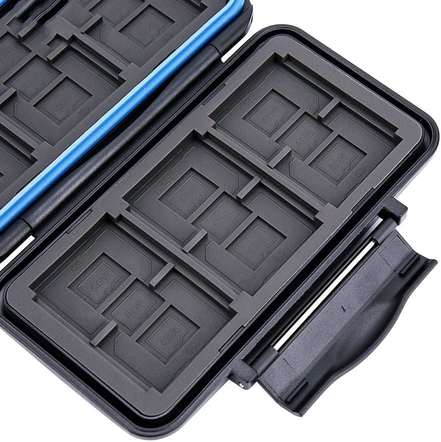 JJC Memory Card Case, SD Card Storage Box for 12 SD Cards + 18 Micro SD + 6 CF Compact Flash Cards (36 Slots) - Image 3