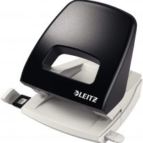 Leitz Hole Punch, 25 Sheets, Guide Bar with Format Markings, NeXXt Range, 50050095 - Black