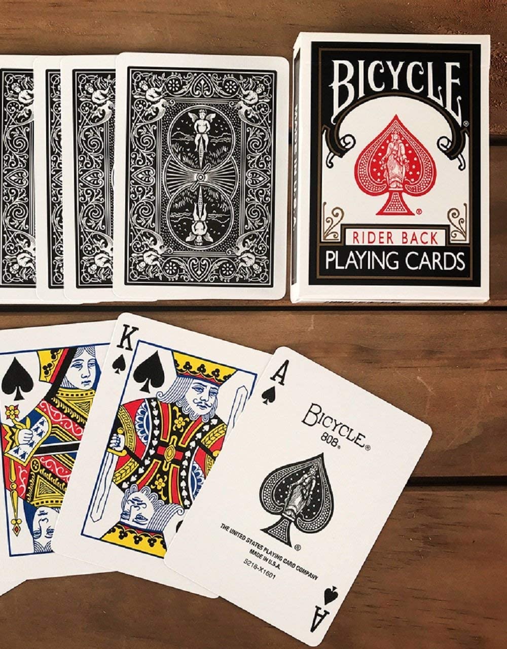 Bicycle Playing Cards - Poker Size, Black Back - Image 2