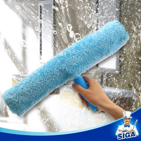 MR Professional Window Cleaning Combo - Squeegee & Microfiber Window Scrubber, 14" - Image 4