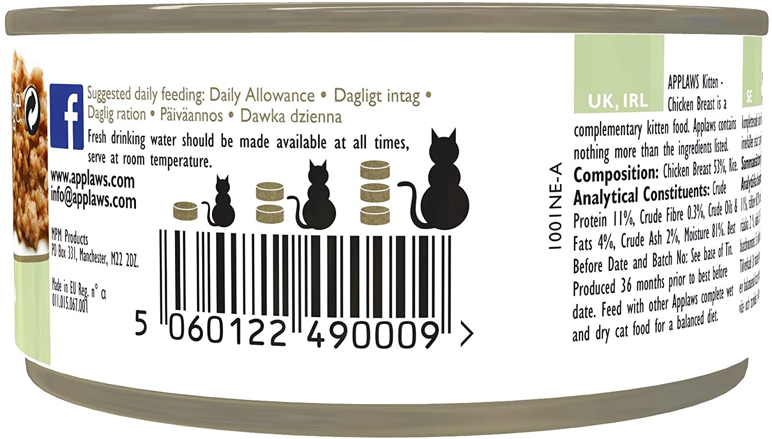 Applaws Natural Wet Kitten Food, Chicken Breast Cat Food Tin in Jelly 70g (Pack of 24 Tins), 70 g (Pack of 24) - Image 3