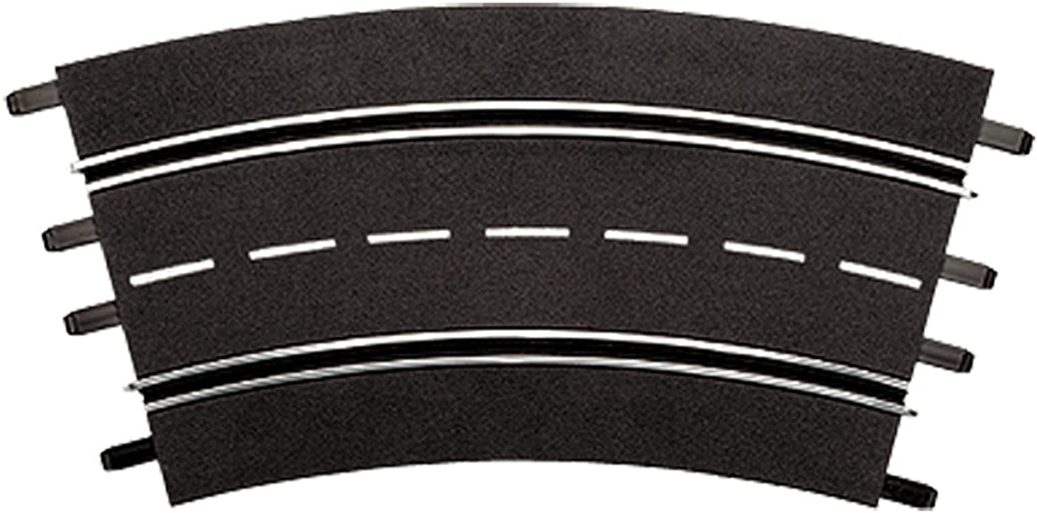 Carrera 20573 20020573 132 / Digital 124 / Evolution Slot Racing Track Curve 3/30 (6), Schwarz, One Size, Black