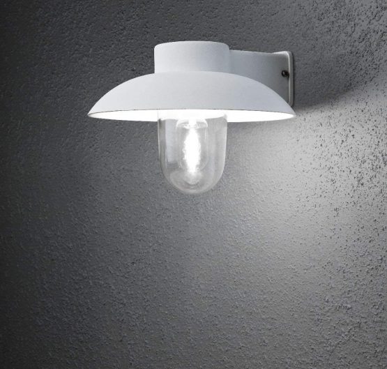 Konstsmide 415-250 Globe/Aluminium Handmade Mani Down Outdoor 1 x 60 W E27 Max Wall Lamp/IP44/Matt White Outside Light, 21.0 cm*31.0 cm*29.0 cm - Image 2