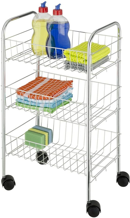 Wenko "Florence Household/Bathroom Trolley, Silver - Image 3