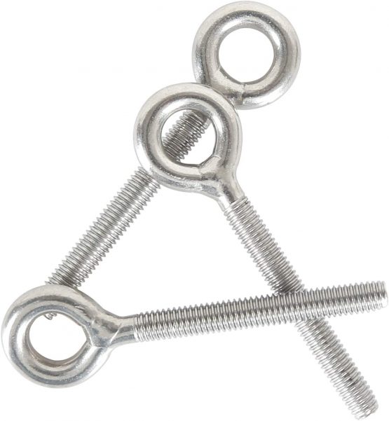5PCS M10 Eye Bolts 304 Stainless Steel Ring Bolts Heavy Duty Welded Closed Screw Rod Eye Screw Bolts Corrosion Resistant